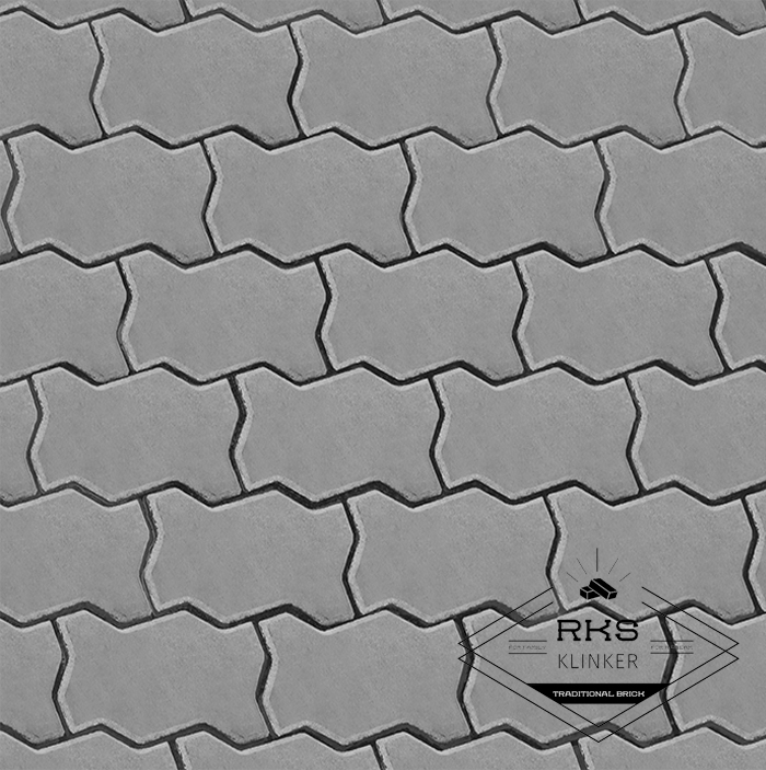 Плитка тротуарная SteinRus, Волна, Серый, 60 мм в Орле